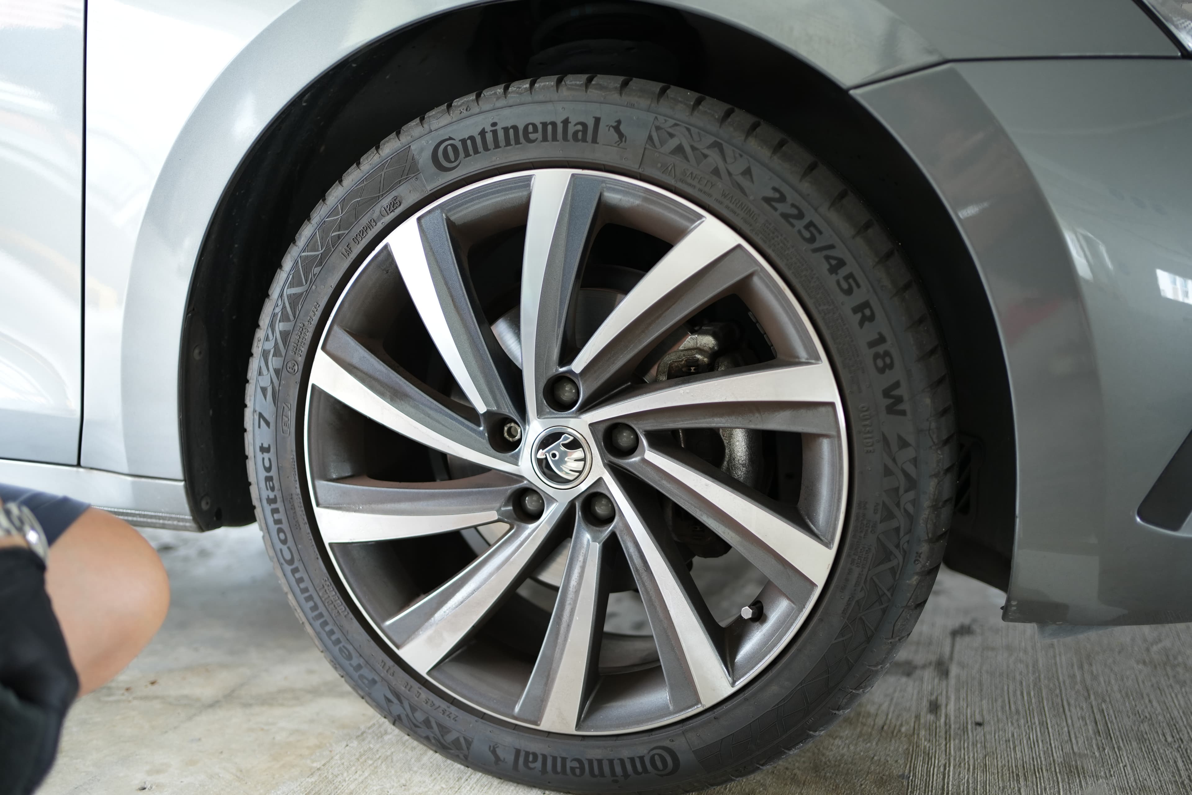 Clean alloy wheel detail after treatment